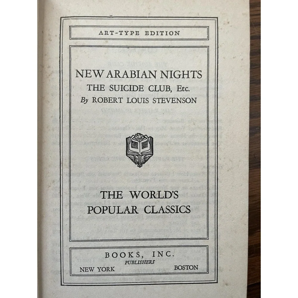 New‎ Arabian Nights The Suicide Club Etc. By Robert Louis Stevenson
